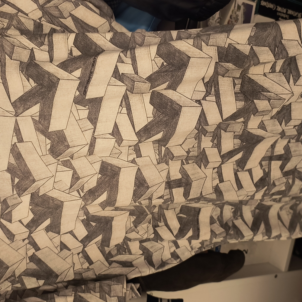 Off-White Geometric Print Tee - Black and White